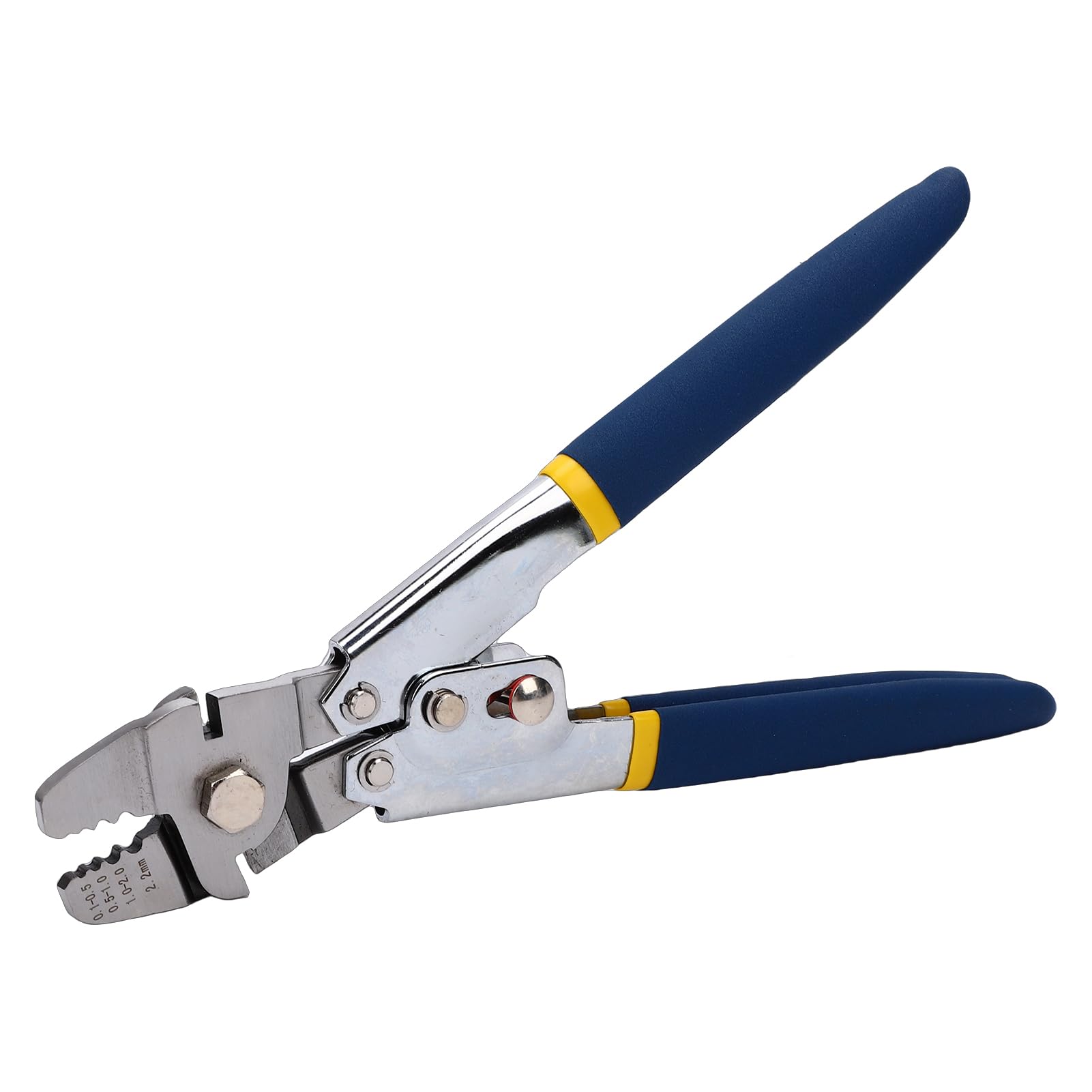 Strumento per Crimpare Funi Metalliche, Pinza per Cavi in ​​lega di Alluminio da 0,1 a 2,2 Mm con Impugnatura in Gomma e 150 Manicotti, Strumento per Piegare Cavi per Stendibiancheria