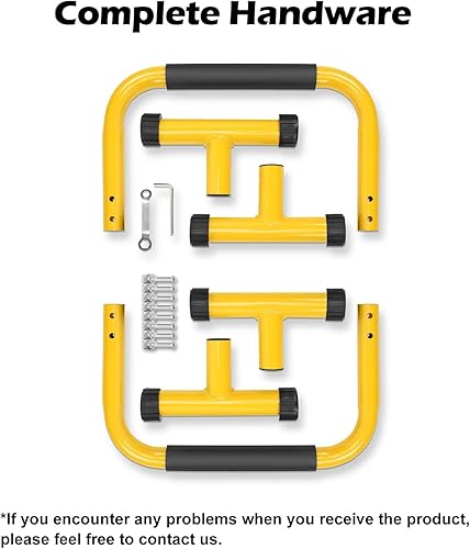 Miniatura 8 de Push Up Bar, 14'' High Steel Parallettes & Dip Bar with Full Coverage Foam Handle, Heavy-Duty Calisthenics Parallel Bars for L-Sit, Dips, Home Gym