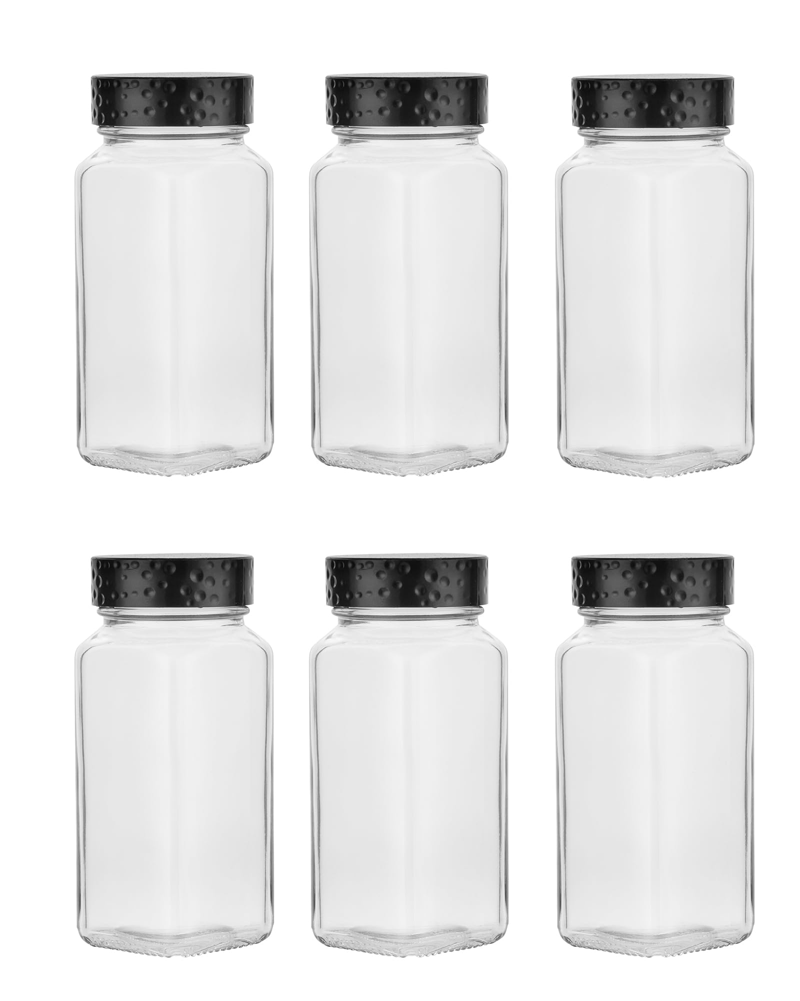 Botes Para Especias ComSaf 6 Tarros De Especias De Vidrio De 4 Onzas Con  Tapas Agitadoras, 21 Etiquetas, Juego De Prueba De Tarros De Especias Y  Juego De Suplementos, Recipientes Vacíos Para, image size:1600x2000