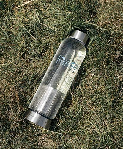 The Alkaline Method Glass Alkaline Water Filter Bottle, Increase pH, Anti Oxidant, Anti Bacterial, Reduce Fluoride, Remove Heavy Metals & Chlorine, Portable pH Hydrate Glass Water Bottle (550ml)