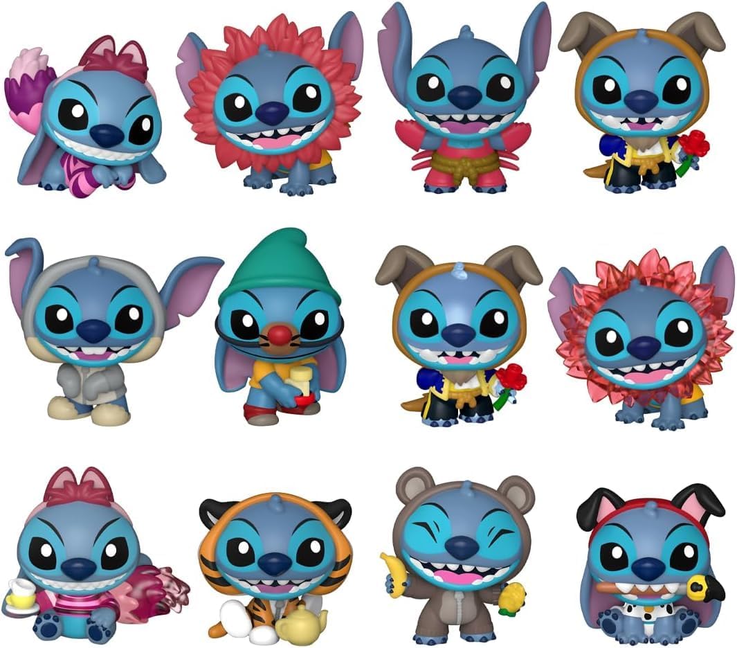 Funko Pop! Mystery Minis: Disney Stitch in Costume – 2-Pack Random Figures | Cute Blind Box Collectible Vinyl