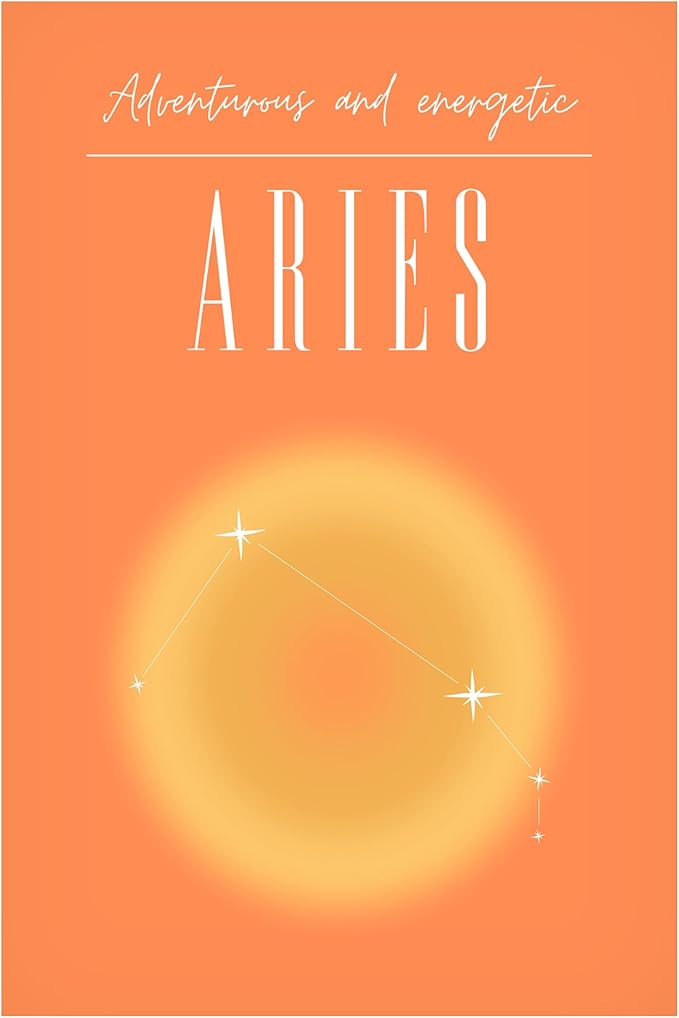 Trademark Fine Art Canvas Wall Art - Amelie 'Aries Zodiac Print Art' Wall Art for Living Room, Bedroom, or Office Décor