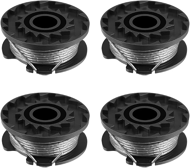Gobesty 4 Pieces Strimmer Wire for Bosch, Spool & Line For Bosch ART23SL ART26SL Grass Trimmers, Spool Feed Strimmer Line For Bosch, 4.9 m x 1.65 mm with F016800569/F016800385ART 30-36, ART 30 27 24