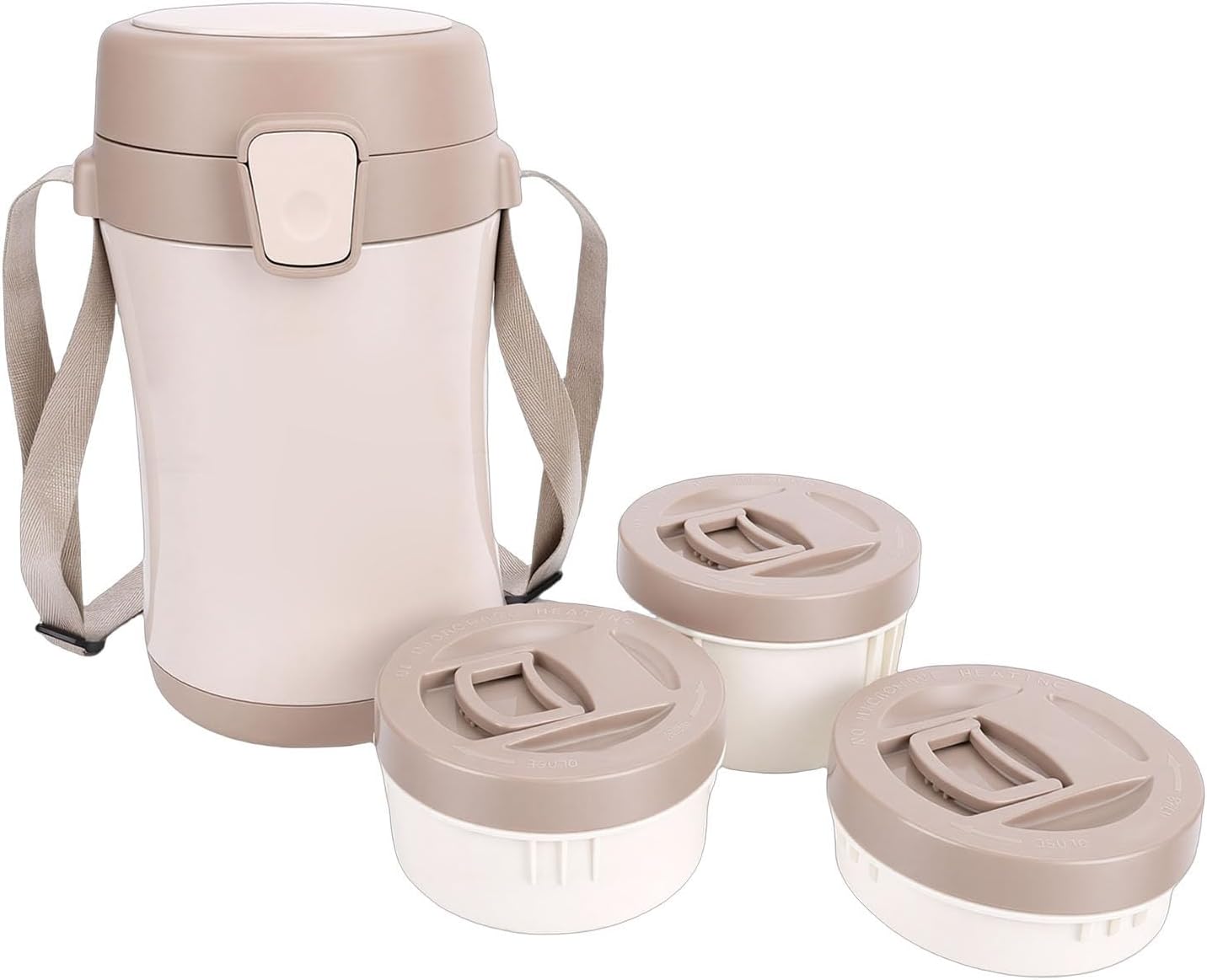 AUNMAS Insulated Food Jar, Large Capacity Stainless Steel Vacuum Lunch Container with Lids Portable for Home Office Camping