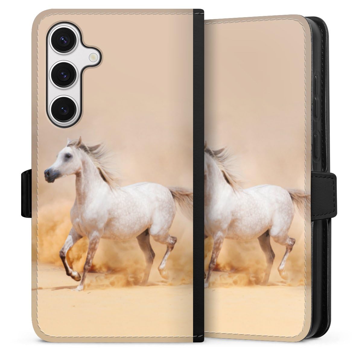 Etui Samsung Galaxy S24+ DeinDesign housse folio magnétique cheval - 2