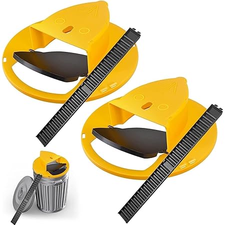 Pack 2 Bucket Lid Mouse Rat Trap, Mouse Catching Tool, Trap Door Style, Multi Catch, Auto Reset, Indoor Outdoor, 5 Gallon Bucket Compatible