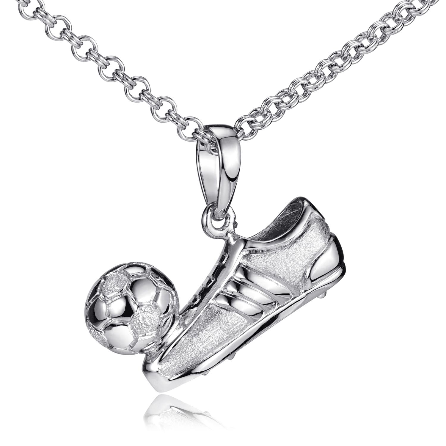 MATERIA, ciondolo a forma di scarpetta da calcio con palla, in argento Sterling 925, in astuccio, KA-70