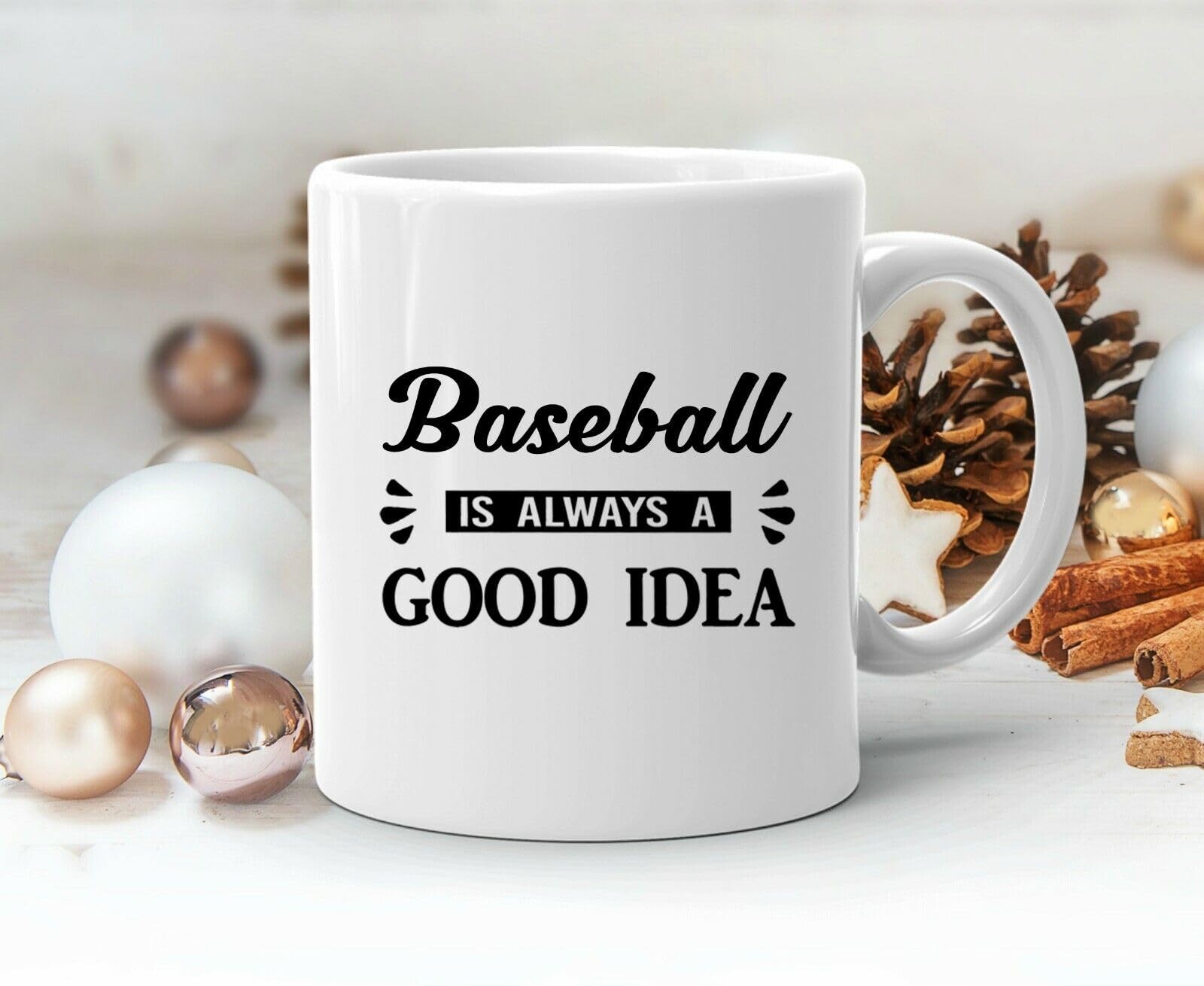 KALIDHARKALIDHAR Baseball Mug USA Sport Team Player Coach Baseball Lover Gift Printed Coffee and Tea Ceramic Mug- 320 ML Ceramic Coffee Mug 4496