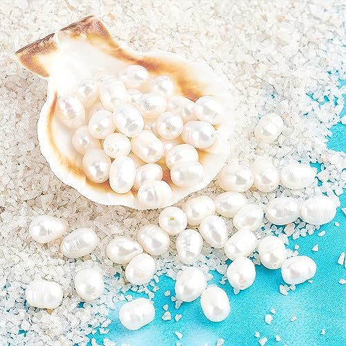 NBEADS 2 Strands Natural Cultured Freshwater Pearl Beads - Image 2