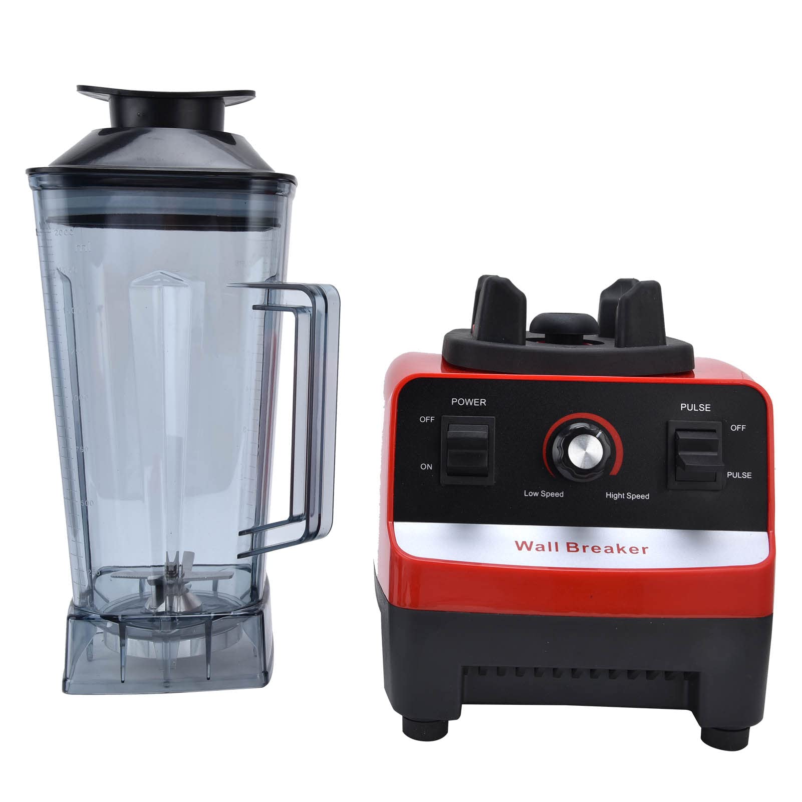 Blender 800W, 2L, 5 Ostrzy, 35000 Obr/min, Blender do Smoothie z 99% Wskaźnikiem Uszkodzenia ścian Komórkowych do Shake'ów, Koktajli Mlecznych i Smoothie. (Wtyczka UE 220 V)