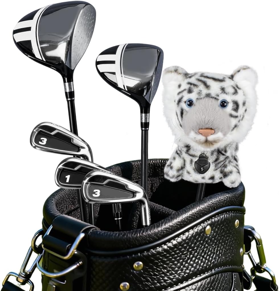 Scott Edward Golf Club Cover Fit Well for Hybrid Wood Golf Club, Funny Cute Animal Design Soft Functional Golf Headcover Stylish Protection for Your Clubs for Men and Women