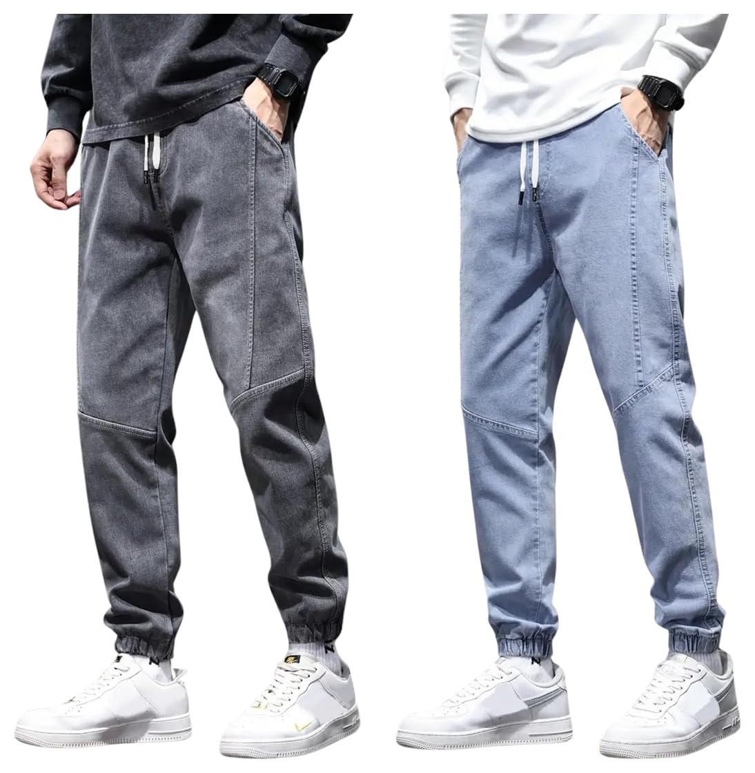 LymioMen's Mid Rise Jeans ||Regular Fit Jogger (Jeans-11-12 Years) (32, Blue) Jeans || Jogger Jeans (Jeans-11-12) (32, Black), Assorted