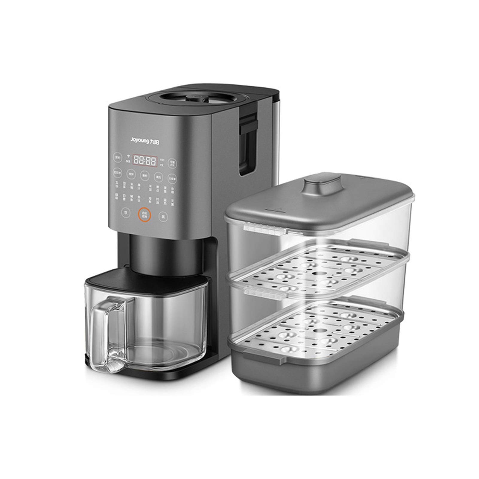 220V Electric Juicer Automatic Multi Steamer Cooker Intelligent Soybean Milk Cooking Juicer Machine With Auto Clean (Plug Type : EU)