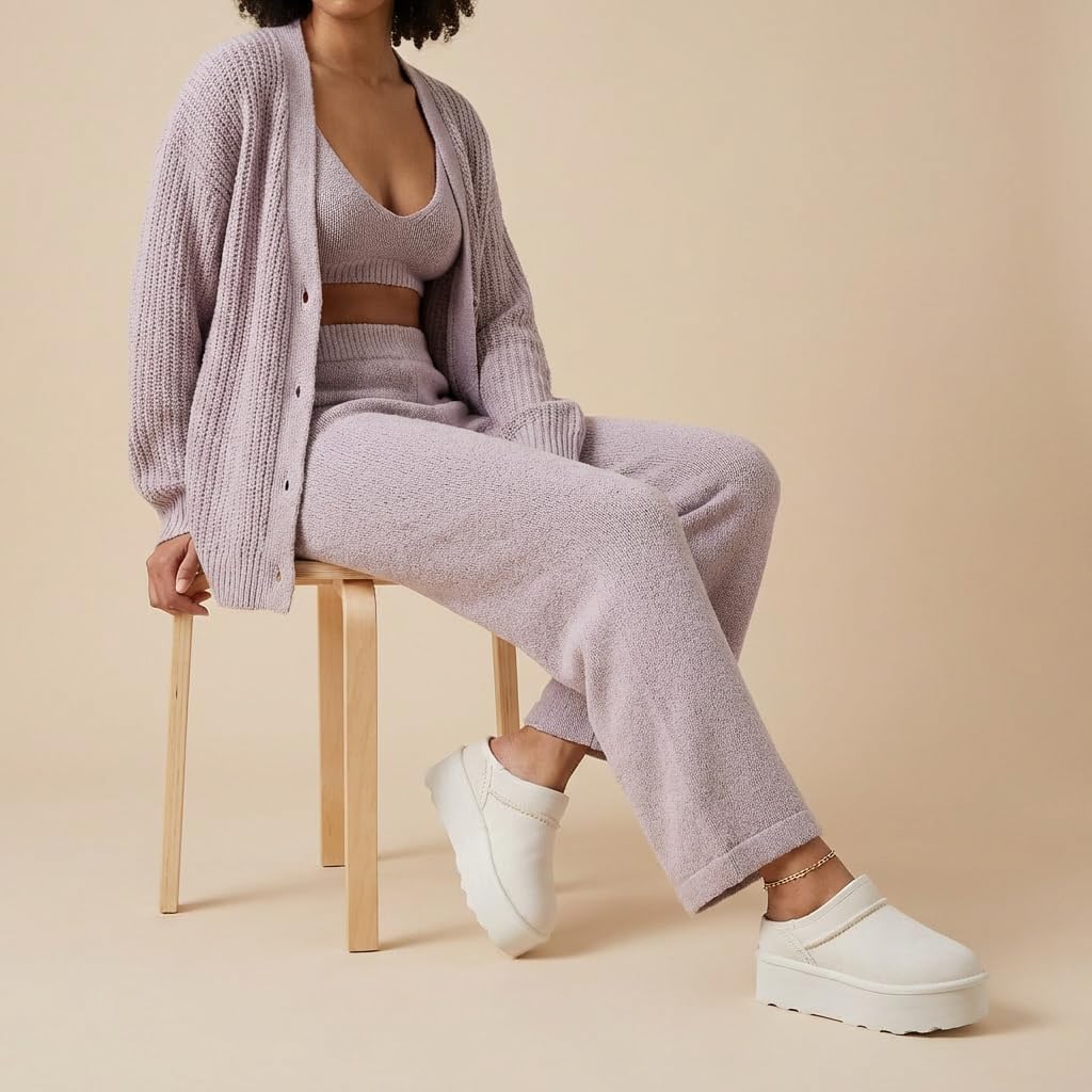 CUSHIONAIRE Huggy-2 Platform Slippers for Women, Cozy Genuine Suede Slip-On Ankle Boots for Indoor Outdoor Wear, Womens Slippers - Image 8