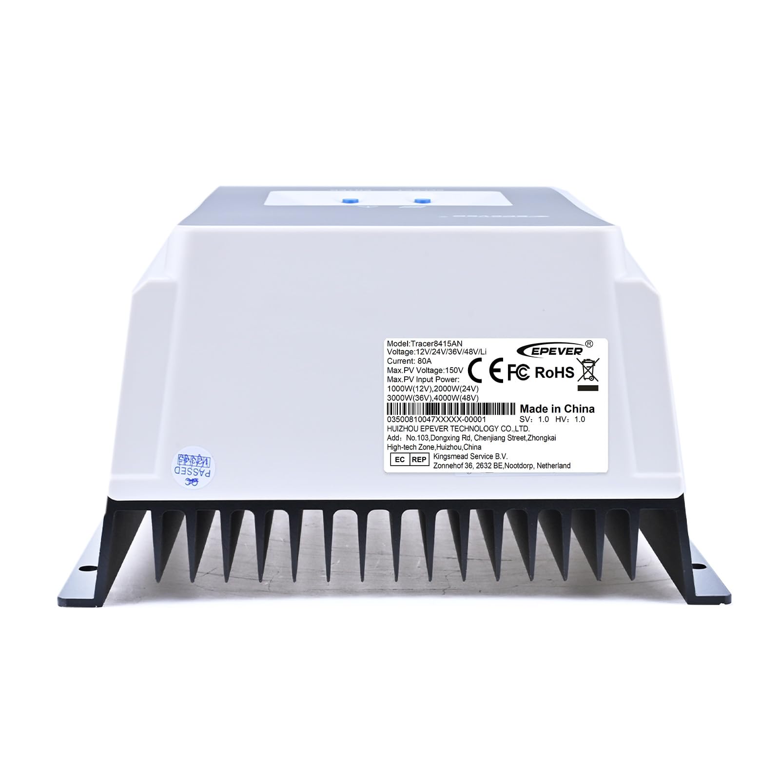EPEVER Tracer AN MPPT Laderegler régulateur de charge solaire 80A, PV150V, 12/24/36/48VDC travail automatique, écran LCD commen negative Erdung
