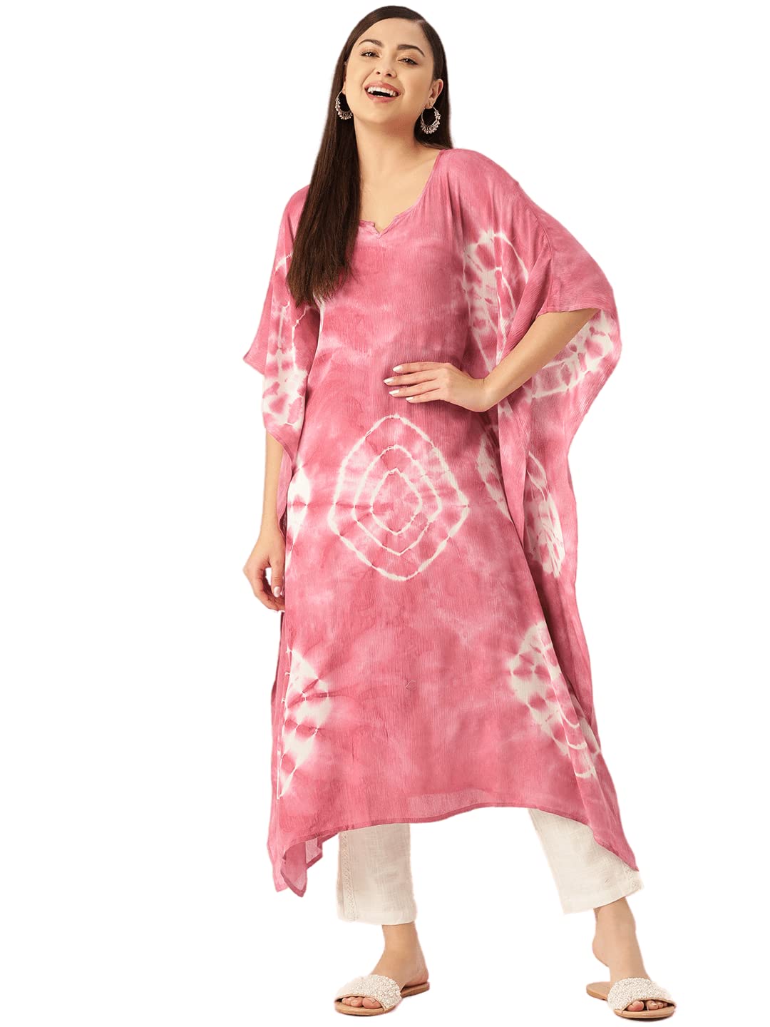 MaaesaTie and Dye Crepe Kaftan Kurta