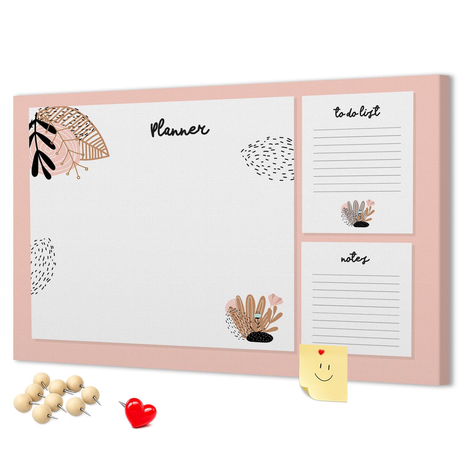 Tablero de corcho con estampado 60x40 cm | Notas del planificador
