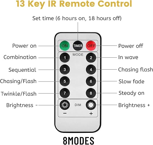 Miniatura 5 de Luces del día de San Patricio, guirnalda de luces de trébol, funciona con pilas, 13 pies, 40 LED, 8 modos con control remoto, trébol de la suerte,