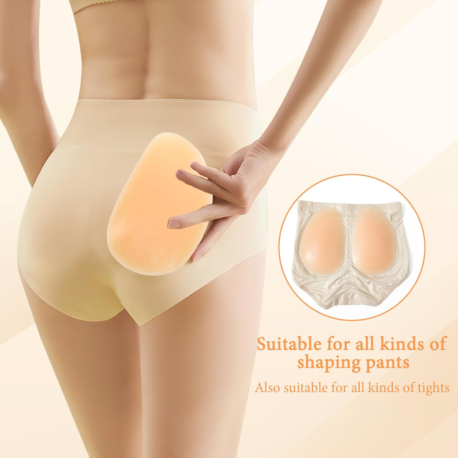 Hip Dip Pads, Silicone Butt Pads for Women, Reusable Hip Enhancer Shapewear, Self-Adhesive Butt Pad for an Instant Hourglass Figure, Hip Dip Filler & Corrector - Image 5