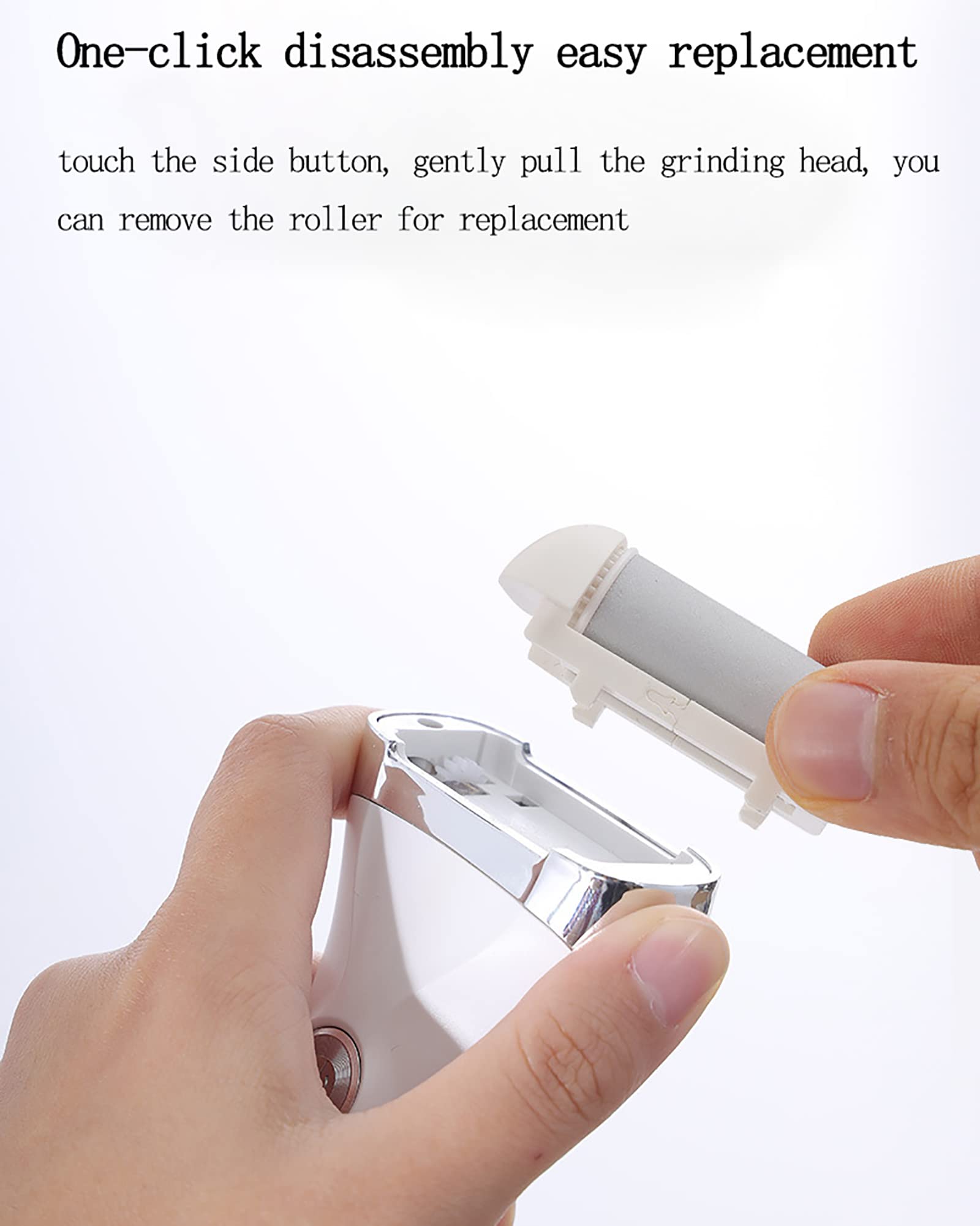 Removedor de Callos USB Lima eléctrica para pies Pantalla Digital LED Herramientas de Cuidado de pedicura con 3 Cabezales de Rodillos y 2 velocidades para Talones agrietados y Piel Muerta,