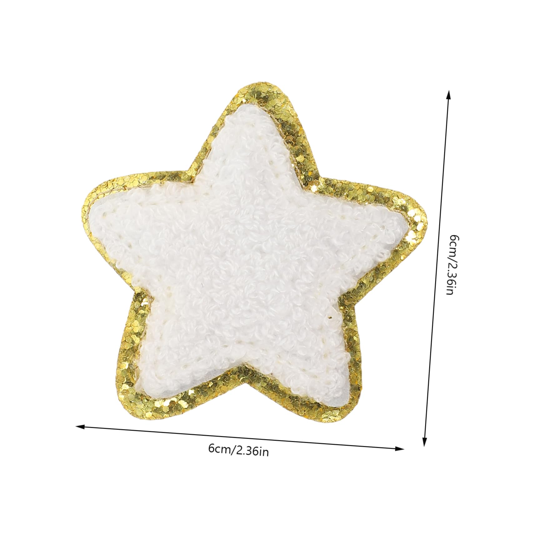 EXCEART 64stücke Glitzer Stern Aufbügler Chenille Patches Für Kleidung Taschen Hüte Jeans Langlebig Hautfreundlich Zum Dekorieren Und Reparieren