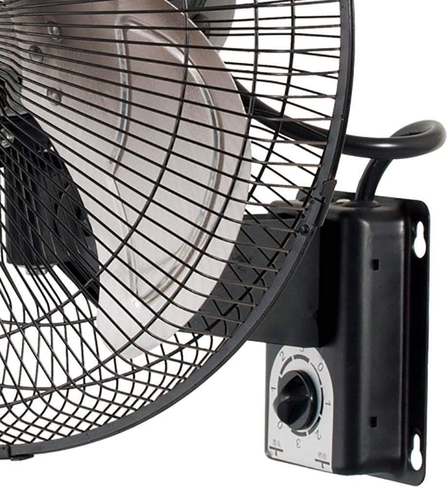 Hydrofarm ACFW16HDB Active Air 16" Whisper Quiet Heavy Duty Wall Mount Fan, Black