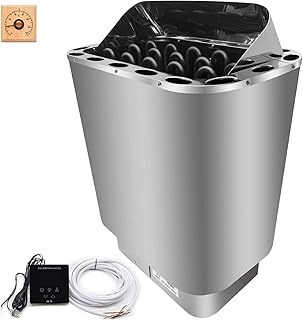 Electric Sauna Heater Sauna Stove Dry Sauna 2-13M³ 3-9Kw 30-110°C Stainless Steel Dry Steam Sauna Thermostat with External Controller for Home Sauna Room Bath Shower Spa