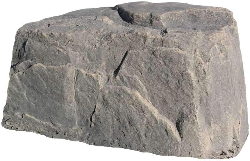 Dekorra Artificial Rock 21"H (Fieldstone) - Grey, Rustic, HDPE