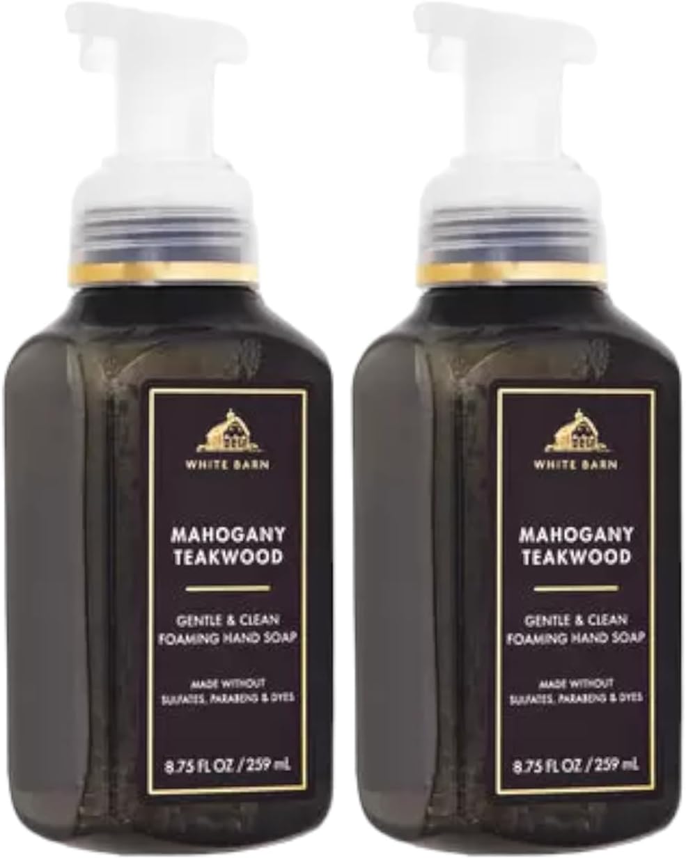 Bath and Body Works Gentle Foaming Hand Soap 8.75 Ounce 2-Pack (Mahogany Teakwood)