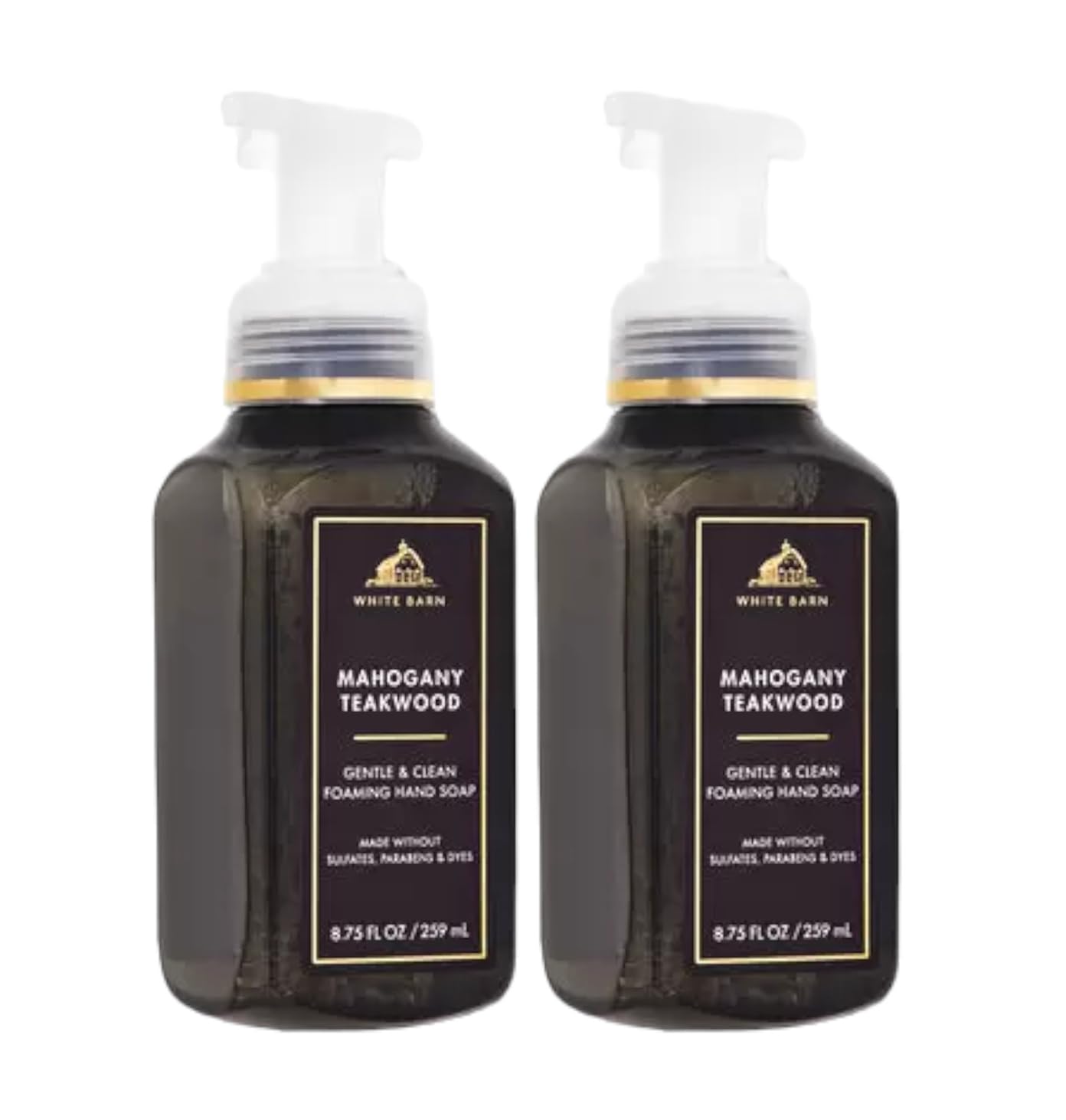 Bath and Body Works Gentle Foaming Hand Soap 8.75 Ounce 2-Pack (Mahogany Teakwood)