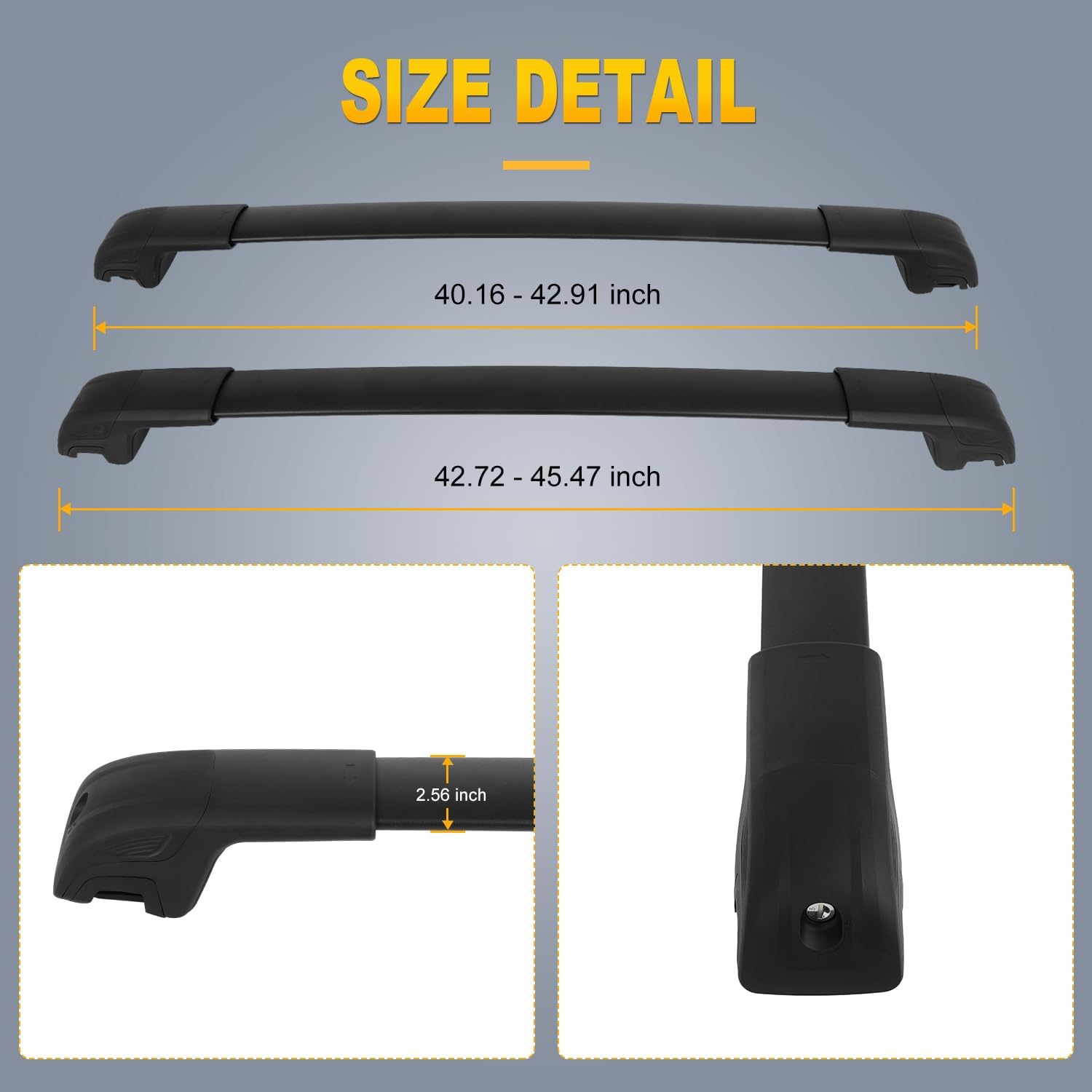 OCPTY Roof Rack Cross Bars Fit For Subaru Crosstrek 2024 Luggage Racks Rooftop Cargo Carrier Bag Luggage Kayak Canoe Bike Snowboard Skiboard
