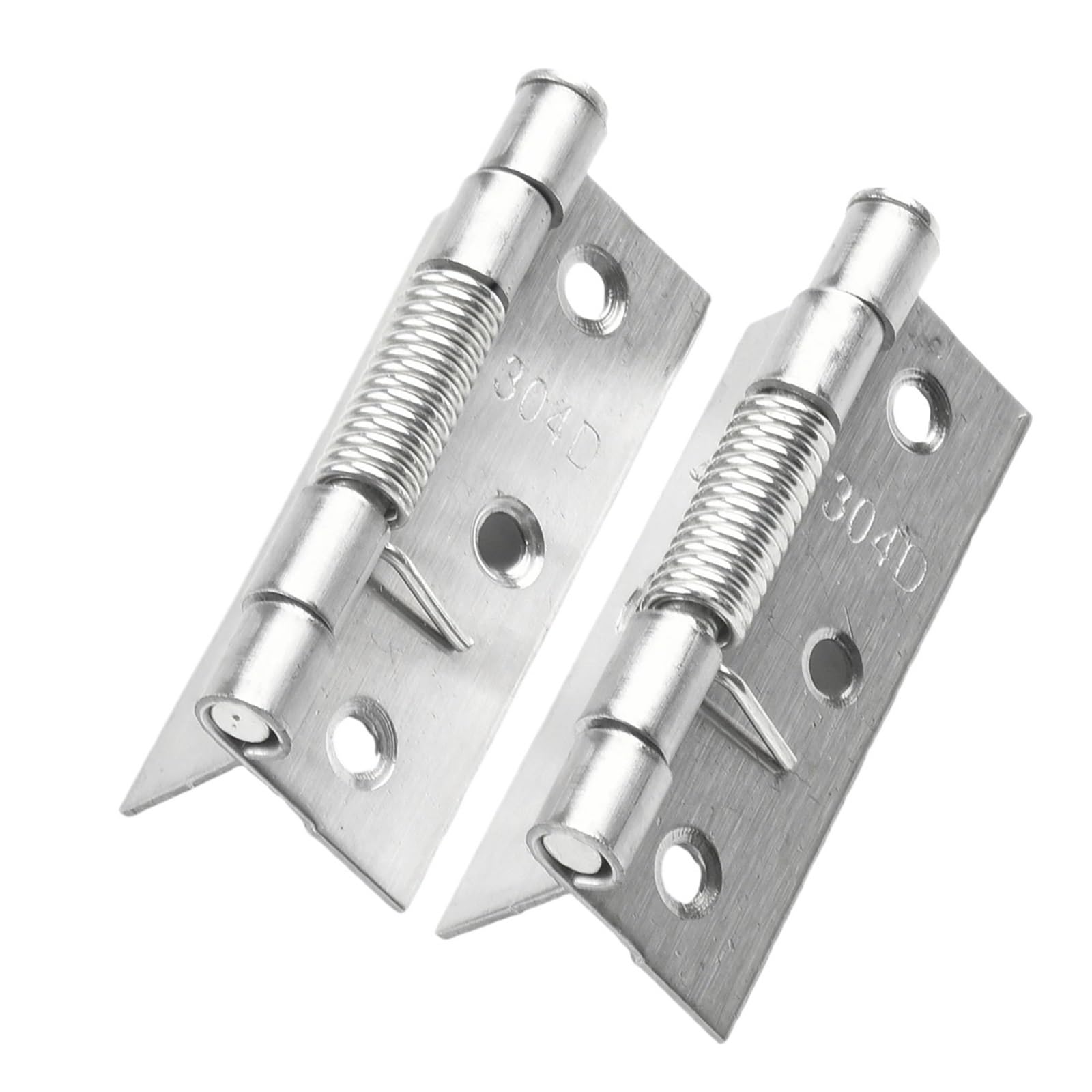 Charnière de porte à ressort en acier inoxydable 4 pouces pour meuble, lot de 2