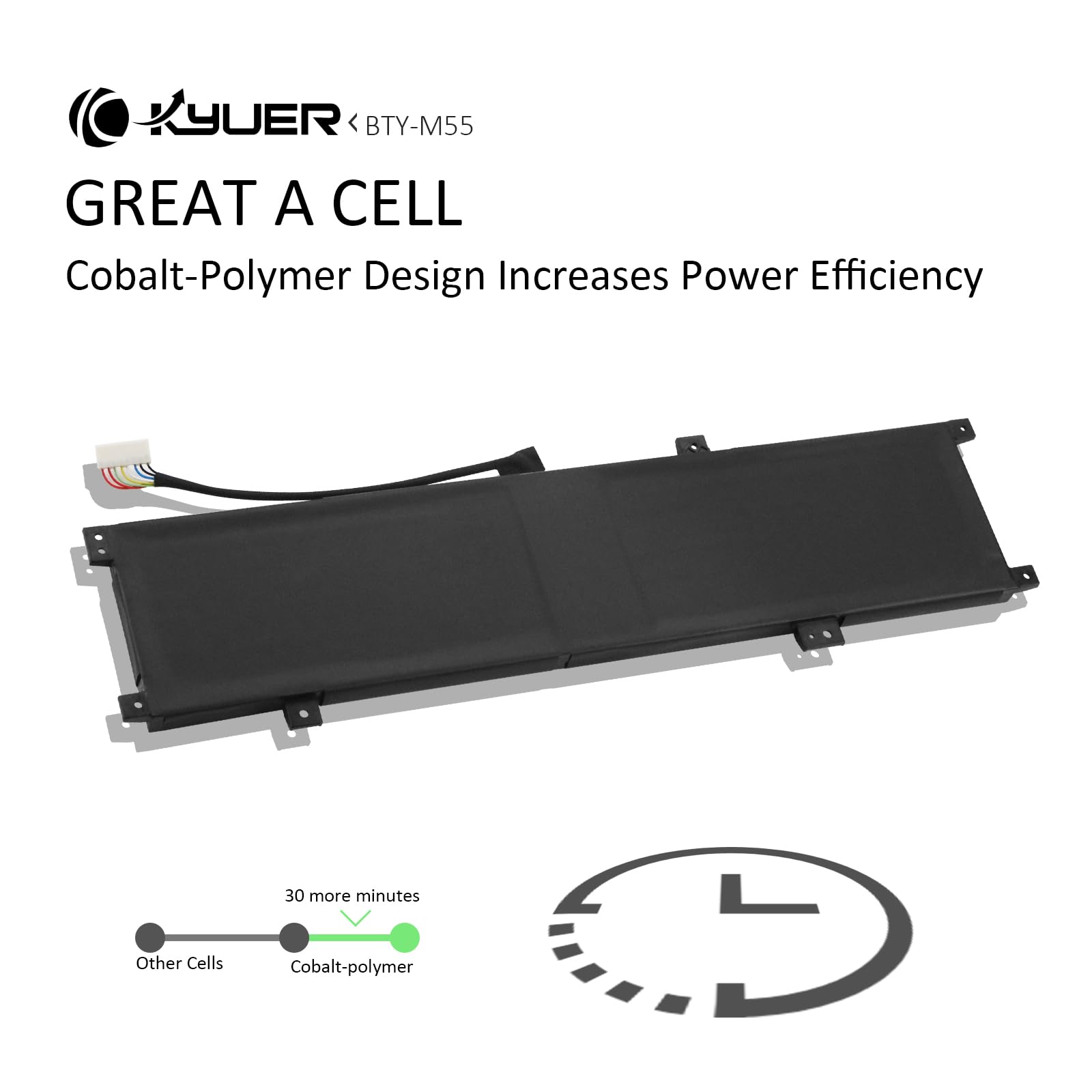 K KYUER 90Wh BTY-M55 Batería para MSI Alpha 15 17 B5EEK Pulse 15 B13VFK B13VGK Pulse GL66 GL76 12UGK 12UGSZOK 12UGSZK 12UGOK Crosshair 15 17 B12UGZ B12UGZO B12UGSZ B12UGSZO Crosshair 15 R6E B12UGZ
