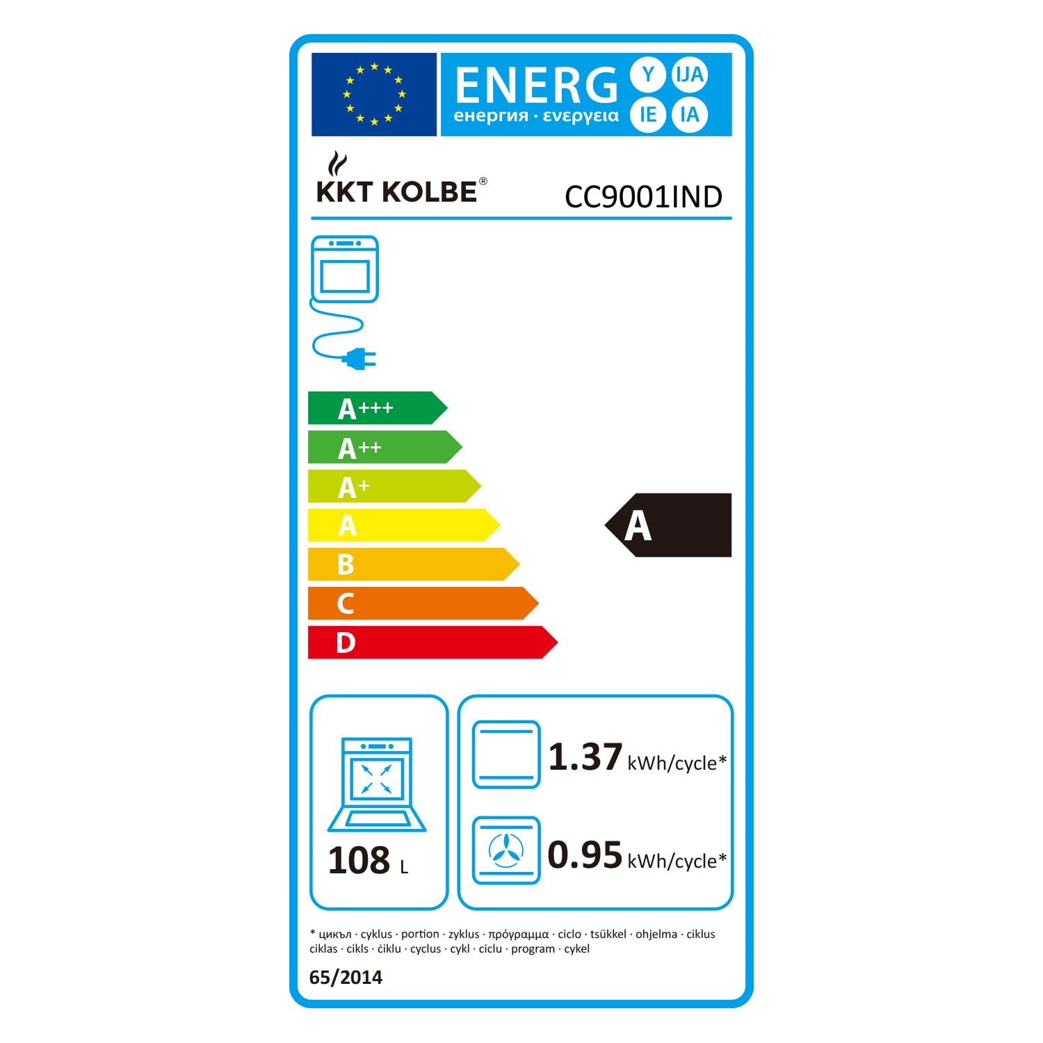 KKT KOLBE Fours et cuisinières avec plaque à induction | 90 cm | 108 l | 4 zones | zone flexible | 9 niveaux de chaleur | CC9001IND