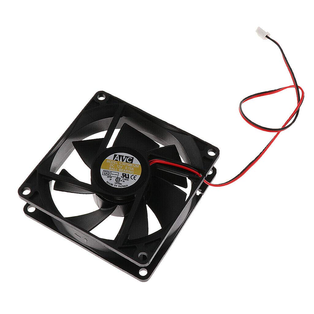 Slim 80mm 8cm Computer Case Fan 2 Pin Cooling Cooler Silent