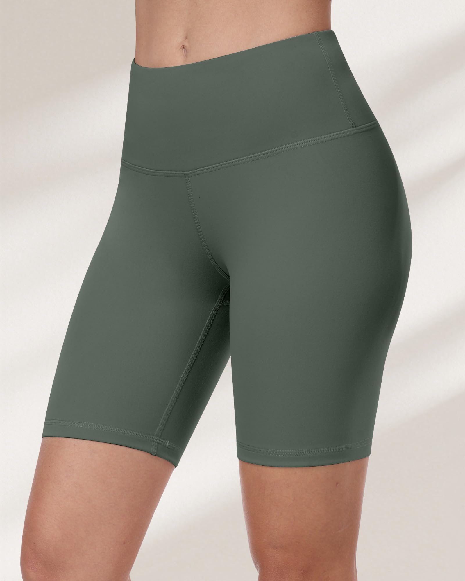 Pantalones cortos de ciclismo para mujer, cintura alta, control de abdomen, suaves, atléticos, gimnasio, yoga — view 12