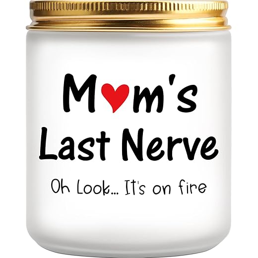 Gifts for Mom, Gag Gifts for Mother's Day, Birthday Gifts for Mom from Daughter Son, Mom Gifts for Christmas Thanksgiving, Gifts for Women, Presents for Step Bonus Mom, Lavender Scented Candle (7oz)