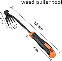 Vista 5 de Weed Puller Tool,Portable Garden Hand Tool for Weed Removal,2026 New Garden Weeder Tool Stainless Steel Hand Weeder Tool,Tools for Vegetable