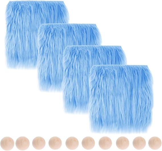 Faux Fur Squares Fabric Shaggy Fur Cuts Fluffy Faux Fox Fur Square Fur