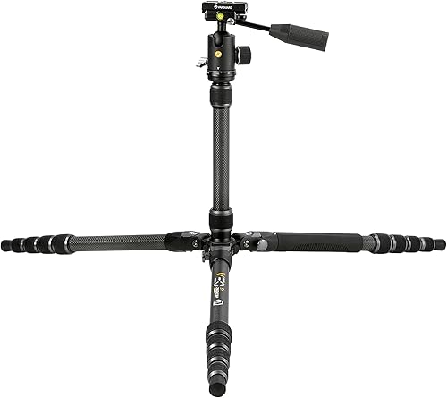 Miniatura 7 de Vanguard VEO3T235CBP - Trípode de viaje de fibra de carbono con cabezal de bola, mango extraíble y zapata rápida con soporte integrado para