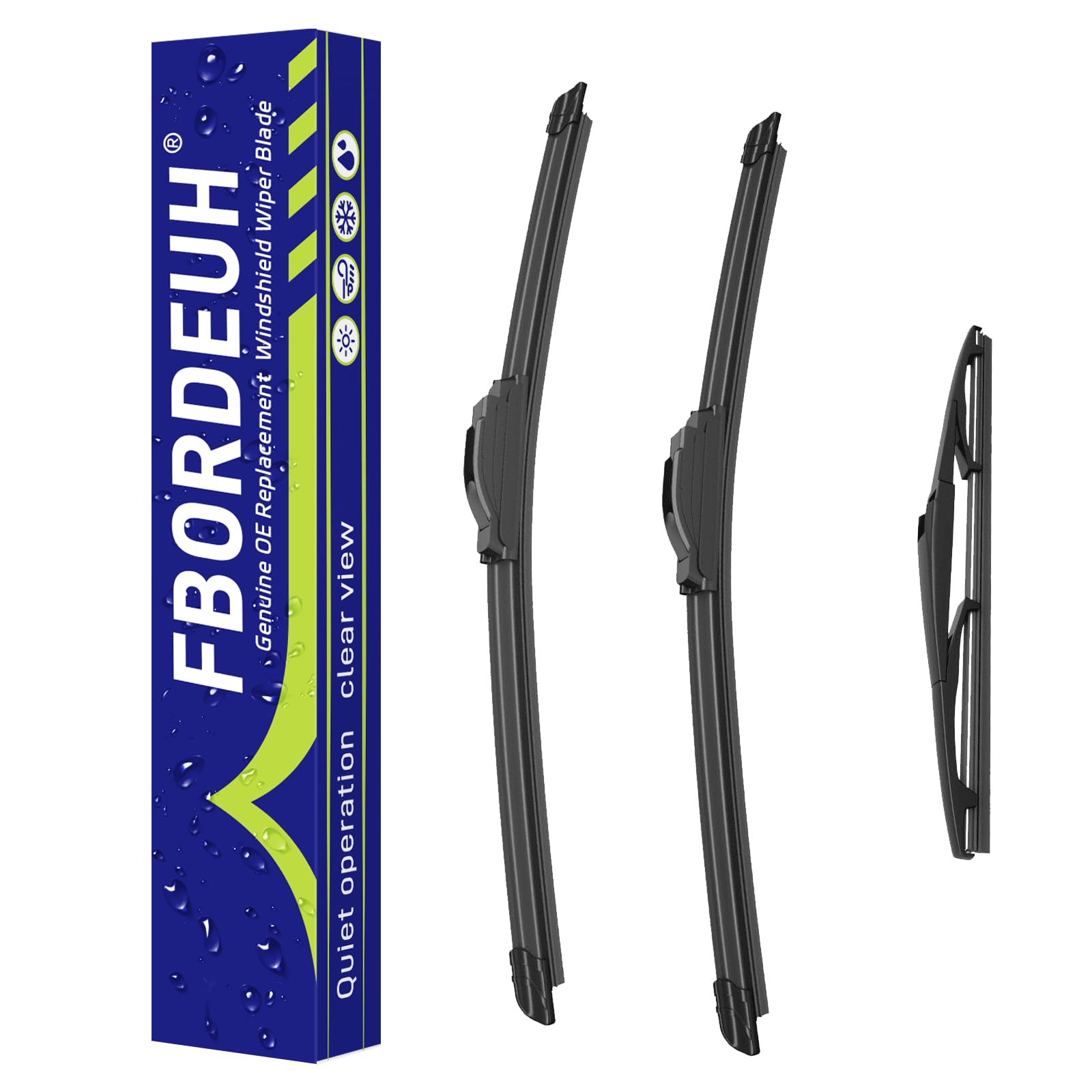 Windshield Wiper Blades Replacement for Chrysler Pacifica 2024 2023 2022 2021 2020 2019 2018 2017 Original Factory Quality Front Rear Wipers Blade Set for My Car - 26" 20" 14" (Pack of 3)