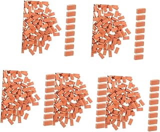 TOYANDONA 1000 Peças Mini Tijolos Modelo De Mini Tijolo Falso Telhas De Madeira De Tijolo Fino 116 Modelo De Tijolos Falsos Telhas De Telhado Papel De Parede Modelo De Miniatura Piso Bloco
