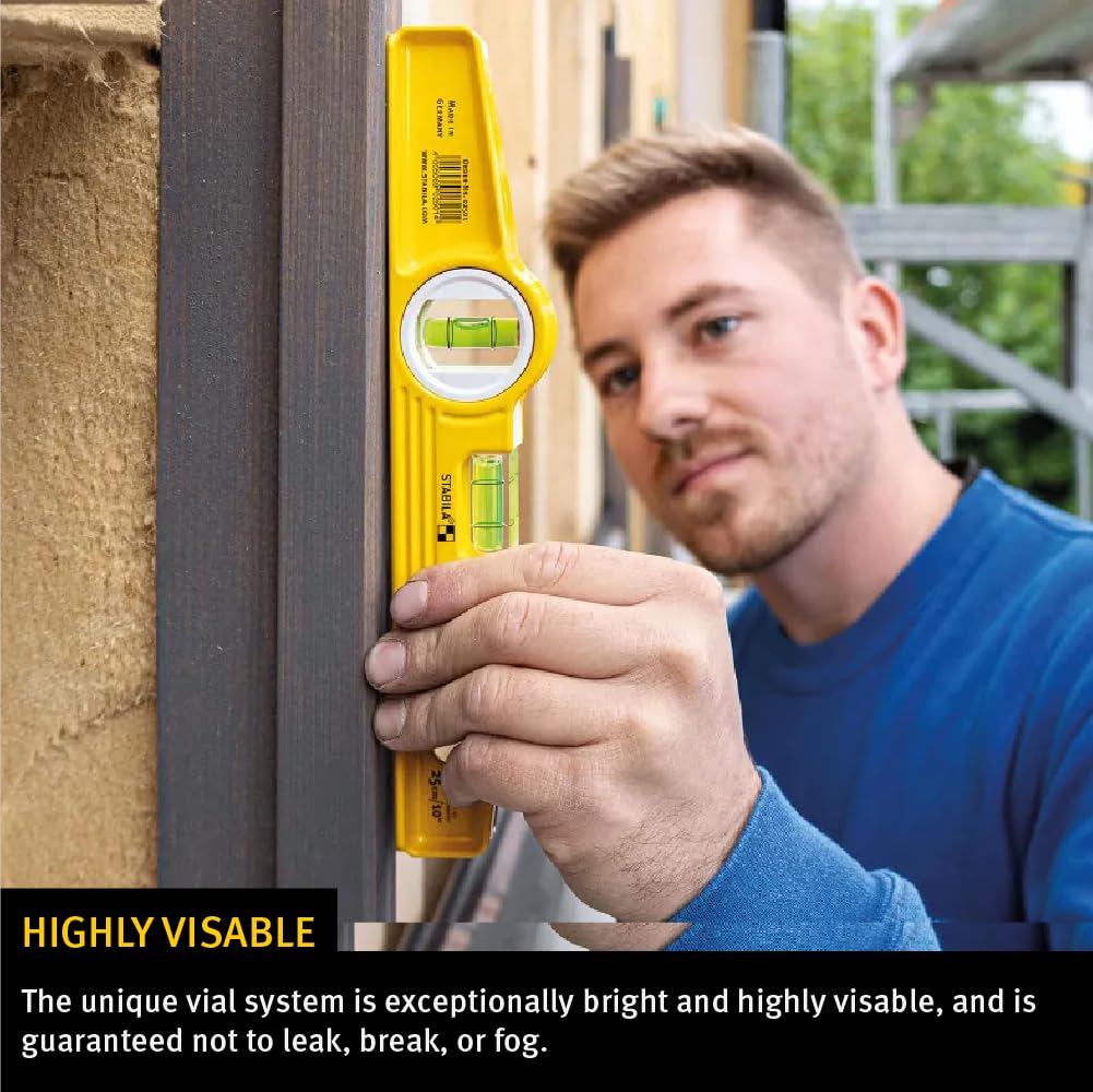 Stabila 25100 Niveau de torpille magnétique moulé sous pression 25,4 cm