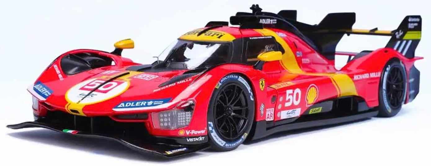 Bburago Bouwpakket 1:24 Bburago Ferrari 499P LMH Modelbouwkit Op Schaal 1:24 – Gedetailleerde Replica Van De Le Mans 2023 Winnaar, Officiële Licentie Schaalmodel 1:24 Bouwpakket