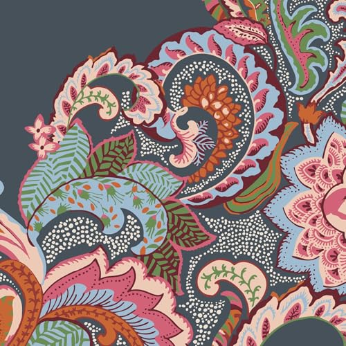 Vera Bradley Hardside Luggage Mini Adair Spinner Suitcase, Leaf Me Not Paisley Dark Slate4