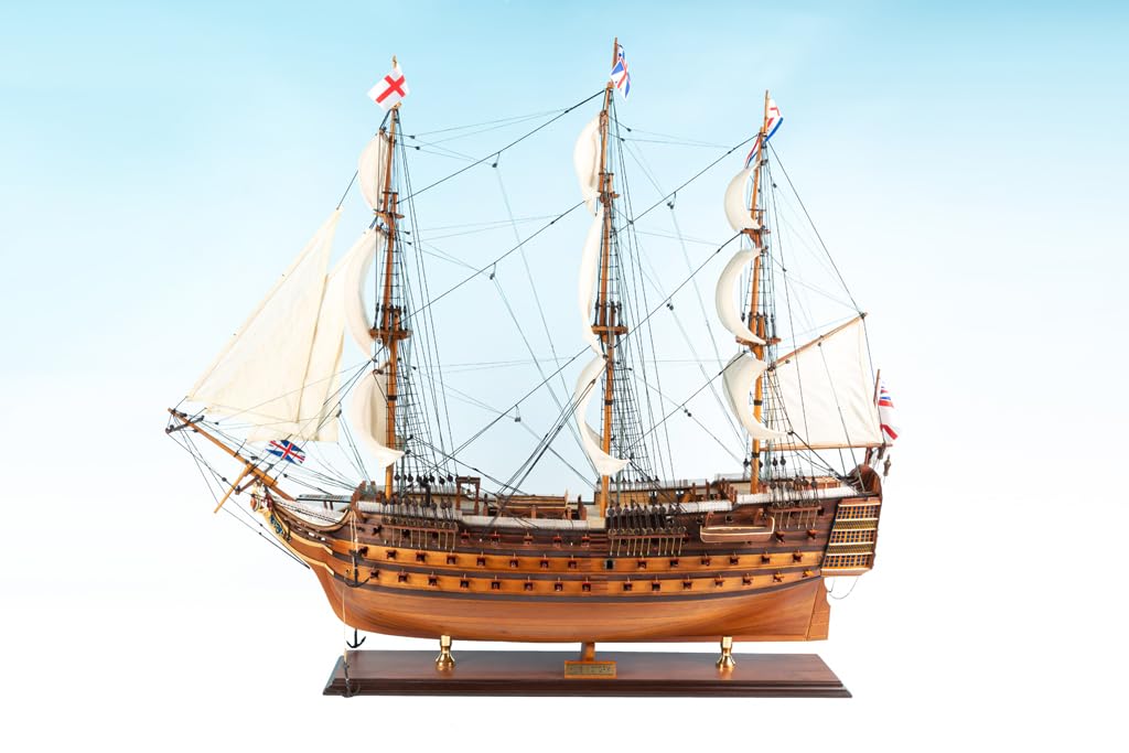 Seacraft GalleryHMS Victory Model Ship 37.4"- Fully Assembled Handcrafted Ship Model - Wooden Model Ship - British Navy Royal History – Large Wooden Boat Model