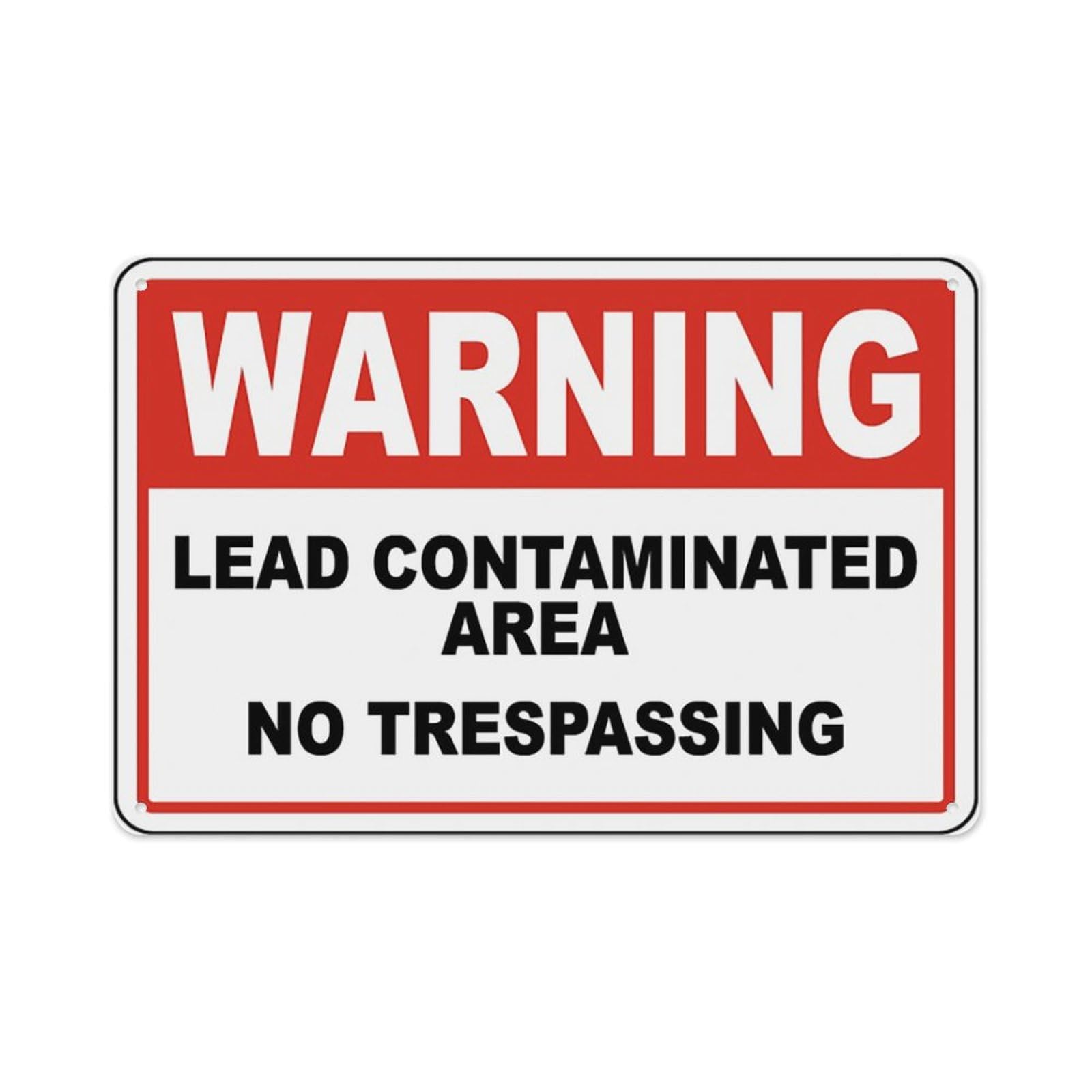 peiyeety Warning Lead Contaminated Area Sign Aluminum Tin Warning Signs For Home Outdoor Garden 8X12 Inches