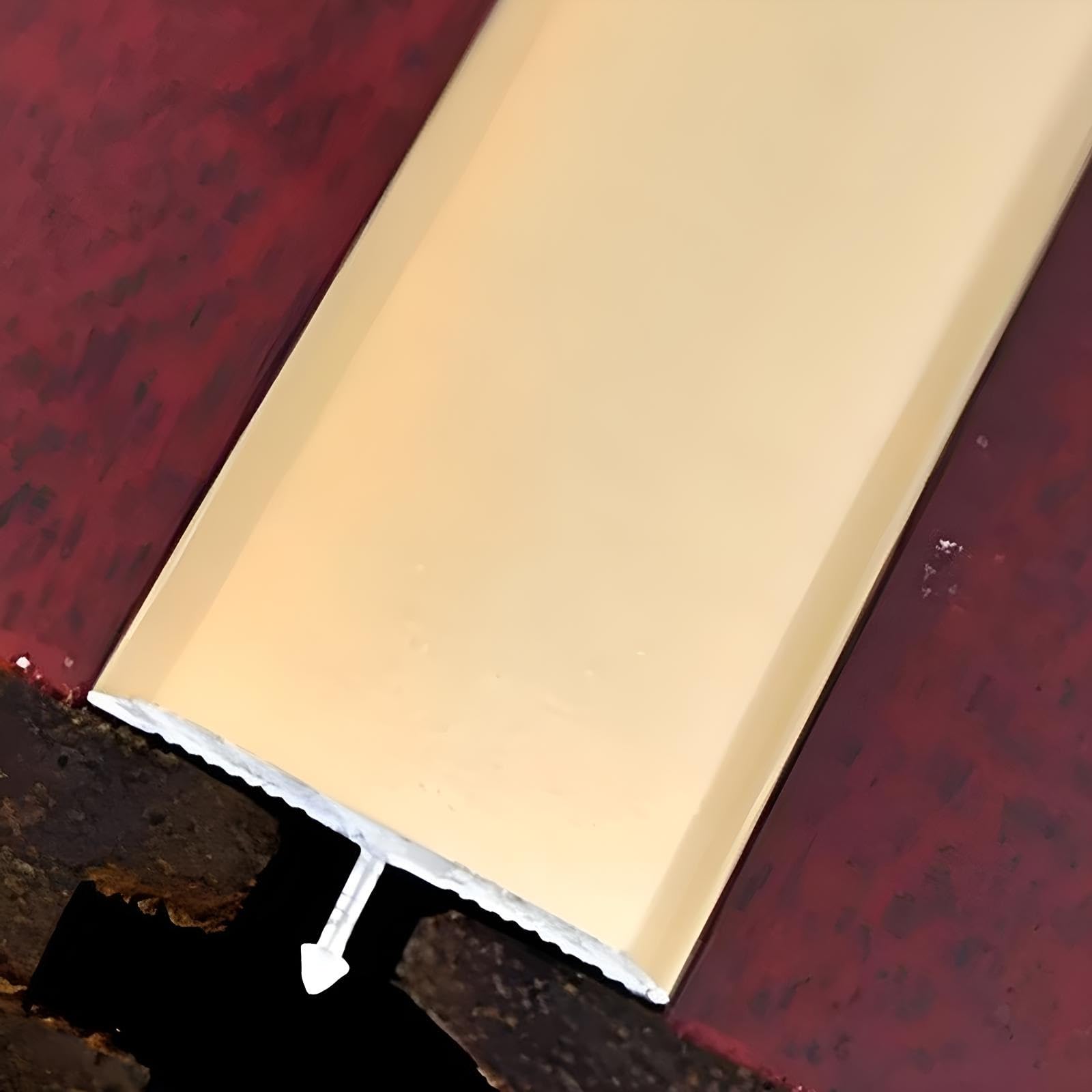 Perfil En T De Aluminio Anodizado Para Umbral De Puerta, 3 X 90 Cm, Antideslizante Y Fácil De Limpiar, Ideal Para Baldosas, Alfombras Y Suelos Laminados, Tira Reductora De Piso Para Puertas Pl