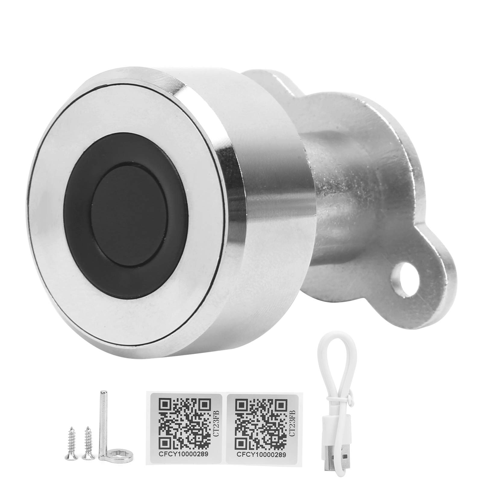 Tiiyee Smart Cabinet Lock, Stainless Steel Bluetooth APP Long Standby Time Fingerprint Lock, Child Safety Electric Fingerprint Lock for Furniture Drawer Files Cabin Home Security Office Gym
