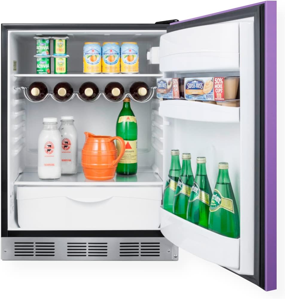 Summit 24" Refrigerator, ADA Compliant, Undercounter Fridge, 5.8 cu.ft. Capacity, ENERGY STAR, Purple- BAR631BKPADA